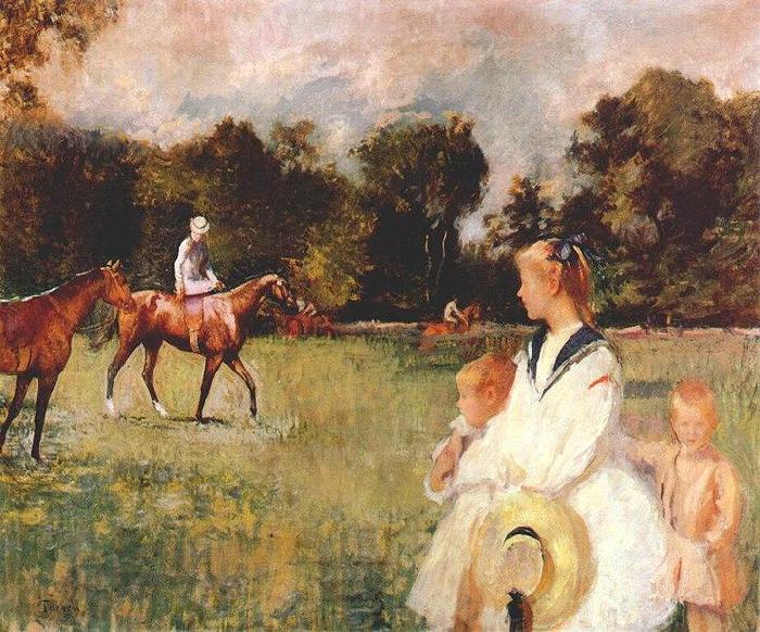 Edmund Charles Tarbell Schooling the Horses, China oil painting art